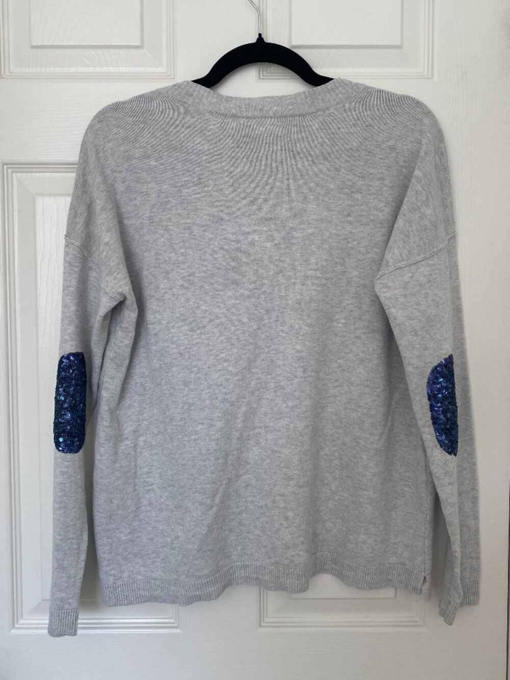 Lisa Todd | 100% Cotton Sequin Elbow Patch Sweater - Picture 2 of 8